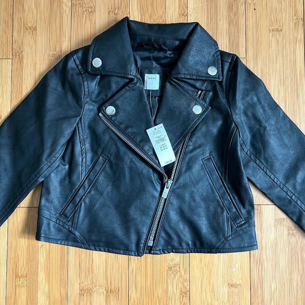 NWT Gap Toddler Girls Leather Jacket (2T)